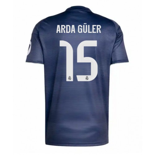Real Madrid Arda Guler #15 Udebanetrøje 2025-26 Kort ærmer Real Madrid Arda Guler #15 Udebanetrøje 2025-26 Kort ærmer